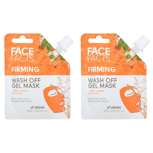 Face Facts Firming Gel Mask | Brighten + Tone | Resealable Pouch | 60ml