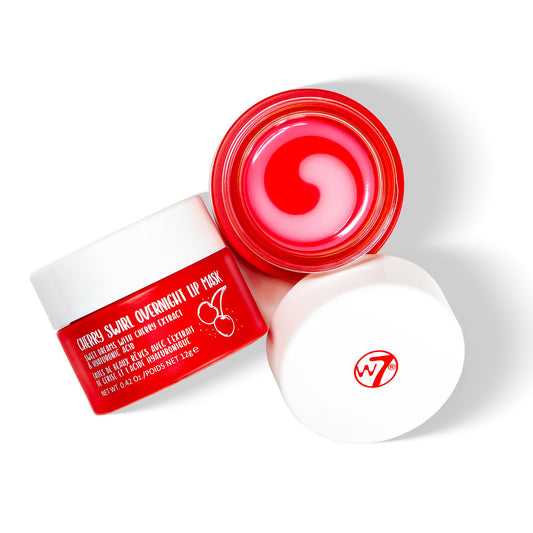 W7 Super Sweet Dreams Overnight Strawberry Lip Mask - Vitamin E, Aloe Vera and Grape Seed Oil - For Hydrated, Full Looking & Irresistible Lips - 12ml