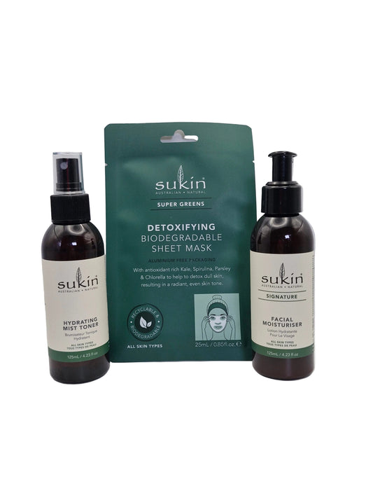 Sukin skincare set of 3