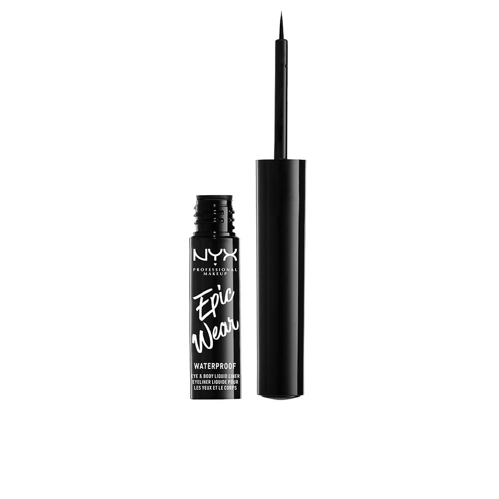 NYX Professional Makeup Epic Wear Semi-Permanent Liquid Liner, Longwearing, Waterproof, Eye Liner and Body Art, Matte Finish, Colour: Red