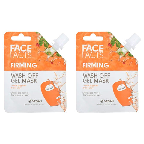 Face Facts Firming Gel Mask | Brighten + Tone | Resealable Pouch | 60ml