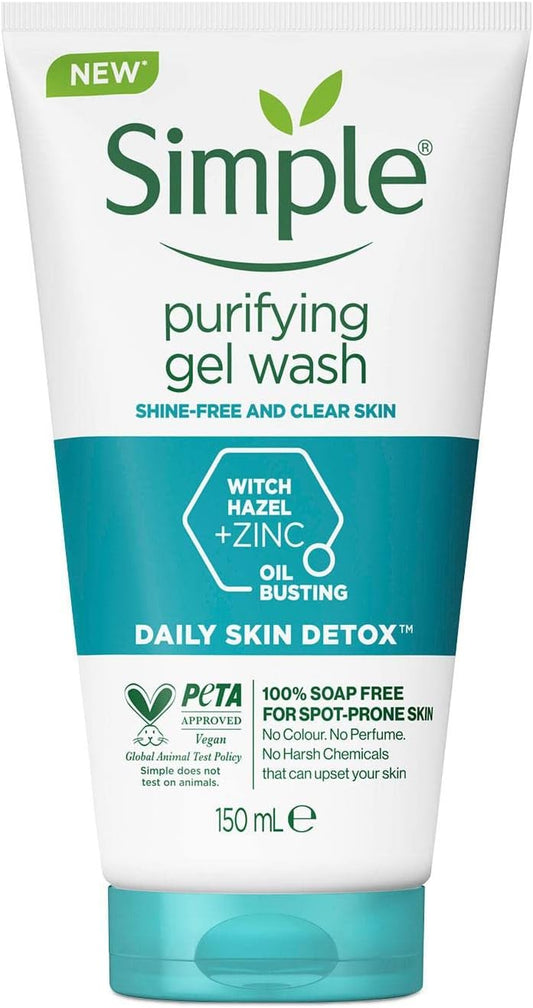 Simple Daily Skin Detox Purifying Facial Wash, 150ml