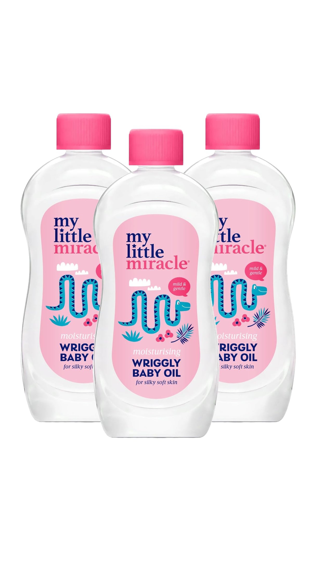 Wriggly Baby Oil, Moisturises & Protects Delicate Skin, Gives Soft Silky Skin 500ml