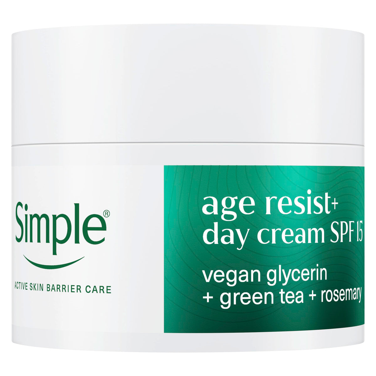 Simple Regeneration Age Resisting Face Cream SPF 15 with 3% Glycerin, Green Tea and Mushroom Extract Anti-Ageing Moisturiser 50 ml