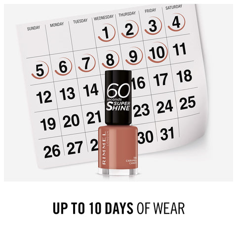 RIMMEL 60 SECONDS 8ML NAIL POLISH CARAMEL CANDY 130