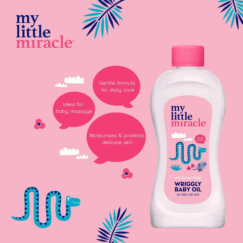 Wriggly Baby Oil, Moisturises & Protects Delicate Skin, Gives Soft Silky Skin 500ml