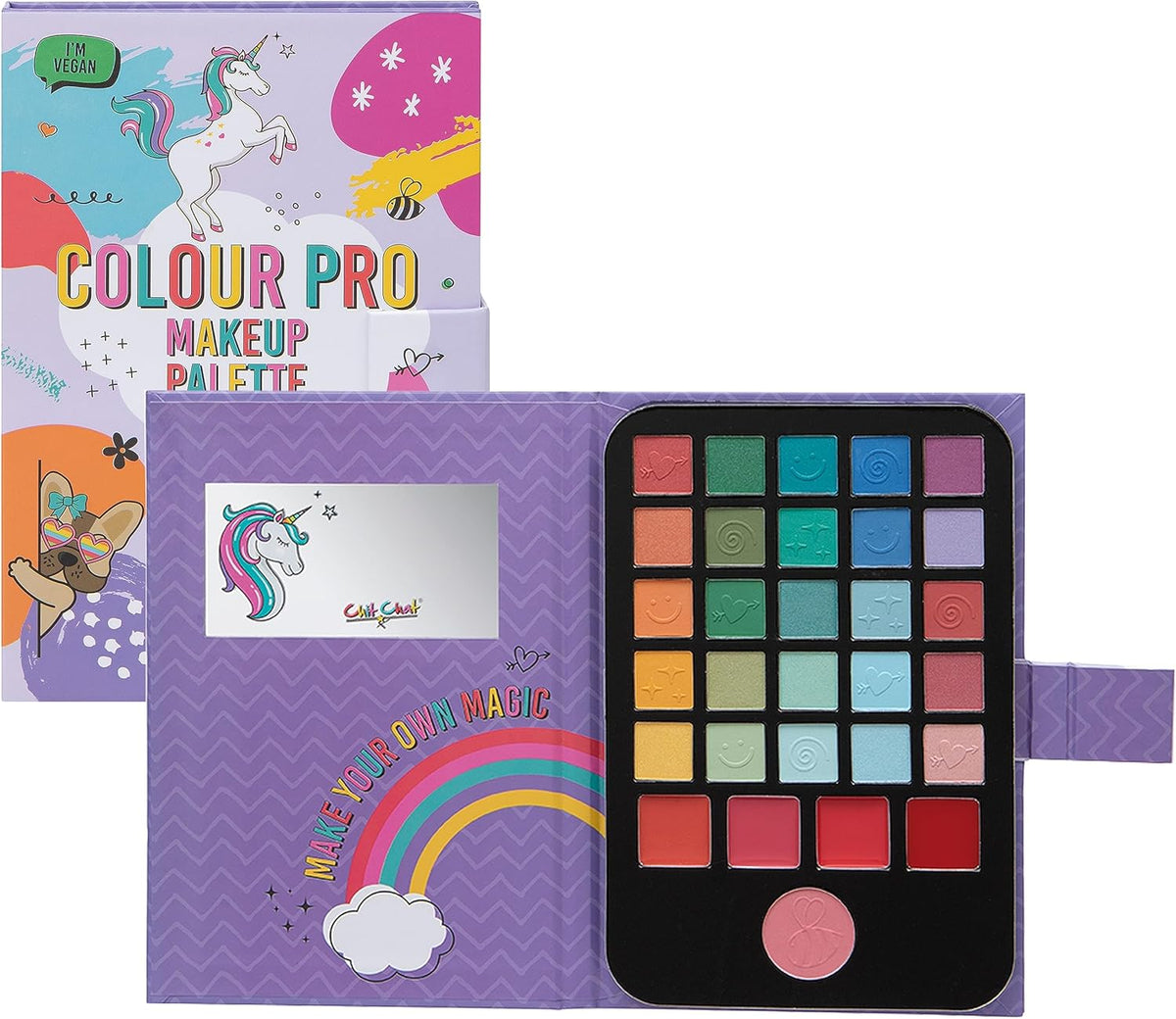 Chit Chat Colour Pro Eye Shadow Make-Up Palette with Lip Gloss Blusher & Mirror