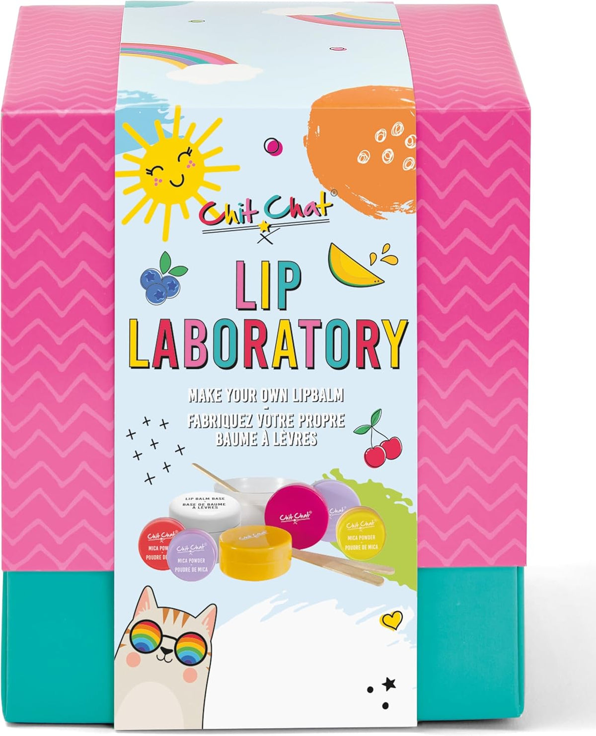 Chit Chat Lip Laboratory - Make Your Own Lip Balm Gift Set - Vegan & Cruelty-Free - Gift for Girls