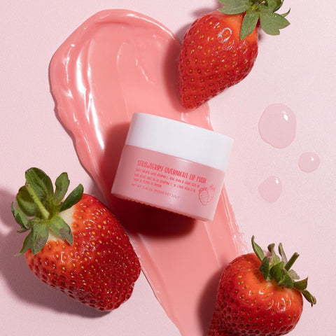 W7 Super Sweet Dreams Overnight Strawberry Lip Mask - Vitamin E, Aloe Vera and Grape Seed Oil - For Hydrated, Full Looking & Irresistible Lips - 12ml