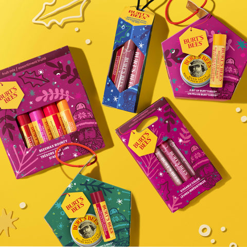 Burt's Bees Moisturising Lip Balm, Salted Caramel Flavour, With Beeswax and Vitamin E, Limited Edition Christmas Flavour, 4.25g