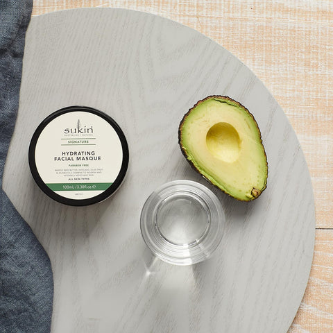 Sukin Signature Hydrating Facial Masque 200g - with a blend of Mango Seed Butter, Avocado, Essentisal Oils; cruelty free & vegan friendly - nourishes & leaves the skin smooth and with a healthy glow.