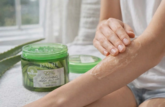 REVUELE 92% Aloe Vera Soothing Body Jelly Gel Moisturising Cooling Skin Care