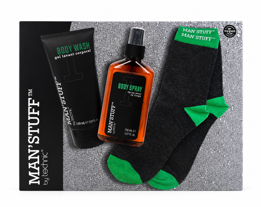 Man Stuff Socks Gift Set - Body Wash & Spray
