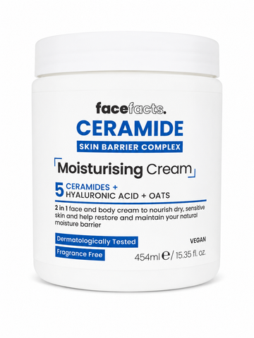Face Facts Ceramide Moisturising Body Cream Hydrates + Softens 454ml