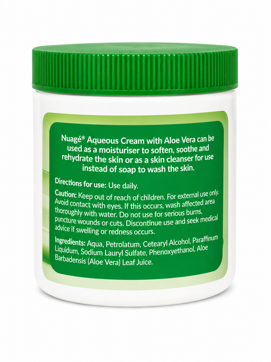 Nuage Aqueous Cream With Added Aloe Vera, 350Ml