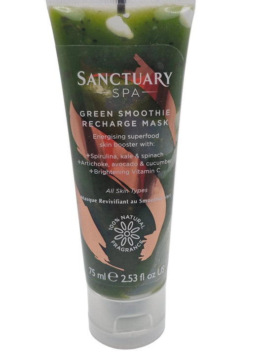 Sanctuary Spa Face Mask, Green Smoothie Recharge Face Mask, 75ml