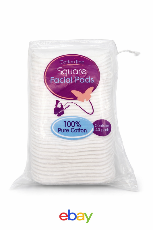 Cotton Tree 100% Pure Cotton, Facial Cotton Wool Pads, Pack Of 40