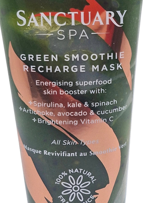Sanctuary Spa Face Mask, Green Smoothie Recharge Face Mask, 75ml
