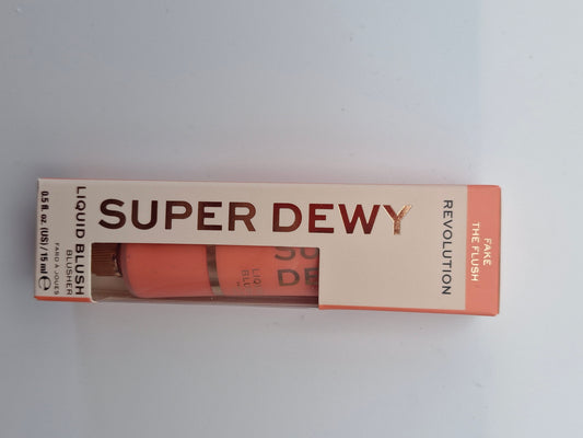 Makeup Revolution Superdewy Liquid Blush, Highly Pigmented, Buildable Formula, Fake The Flush, 15 ml
