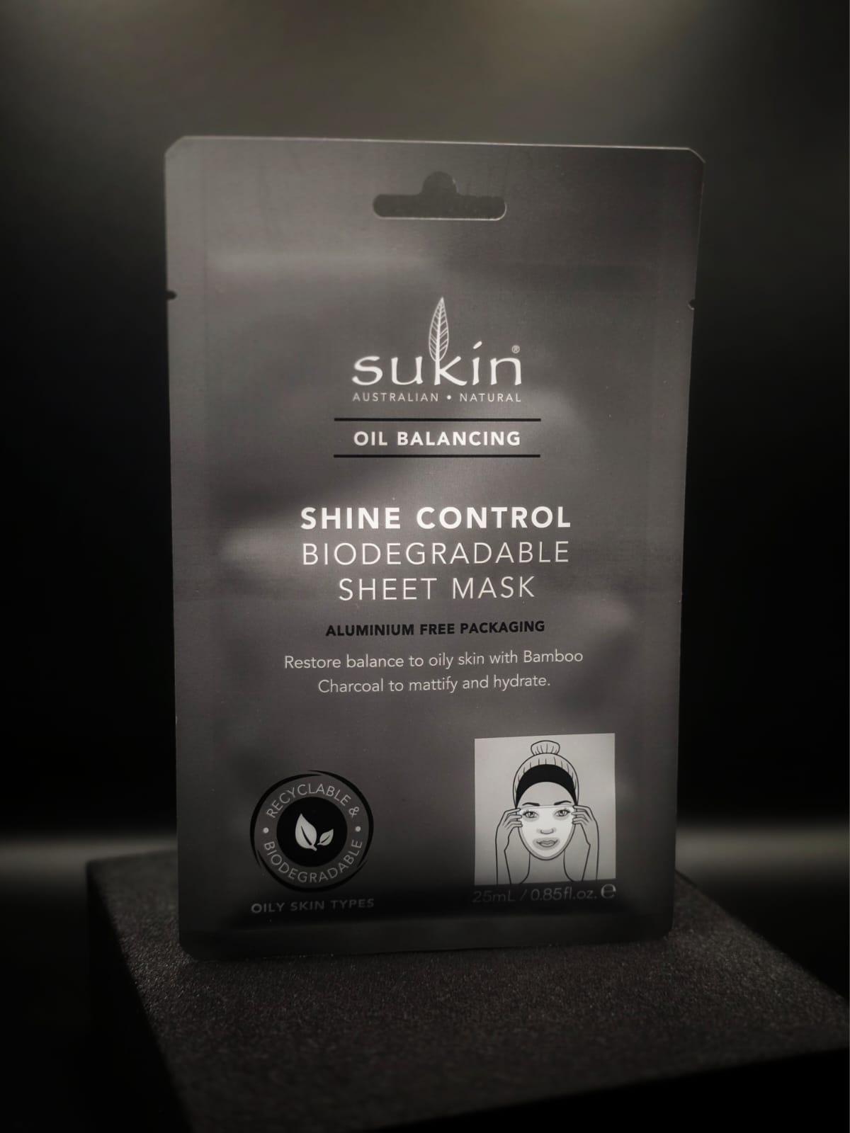 Sukin Oil Balancing Shine Control Sheet Mask Sachet x2