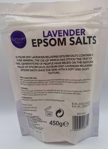Elysium Spa Natural Lavender Epsom Salts 450G
