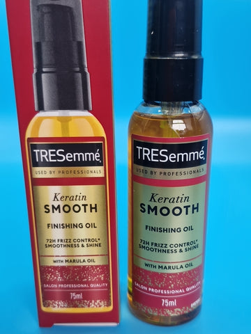 TRESemmé Keratin Smooth Finishing Oil 75ml – Frizz Control & Shine with Marula Oil