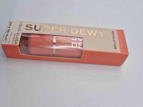 Makeup Revolution Superdewy Liquid Blush, Highly Pigmented, Buildable Formula, Fake The Flush, 15 ml