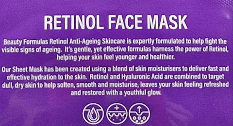 Beauty Formulas Retinol Sheet Mask