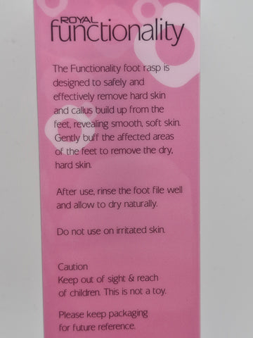 Royal Functionality Foot Rasp - Double Sided- Foot Care Pedicure Callus Removal