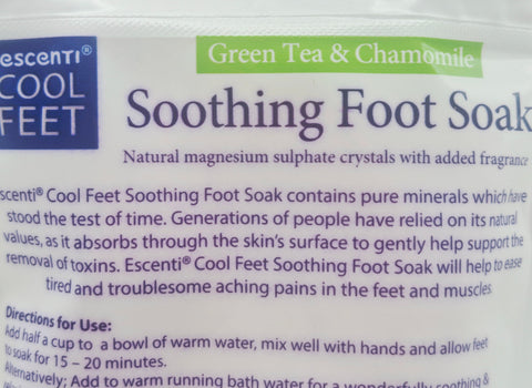Escenti Cool Feet Soothing Green Tea & Chamomile Essential Foot Soak