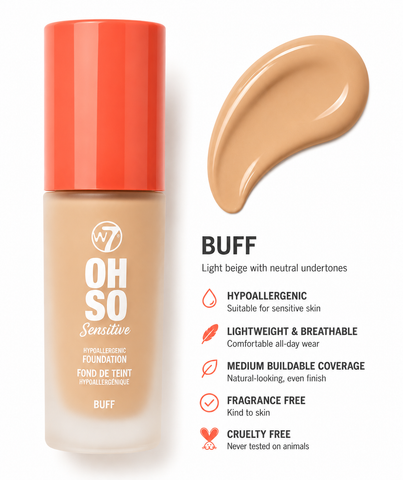 W7 Oh So Sensitive Foundation Buff