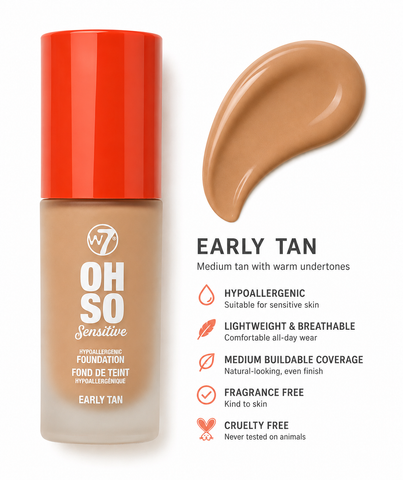 W7 Oh So Sensitive Foundation - Early Tan
