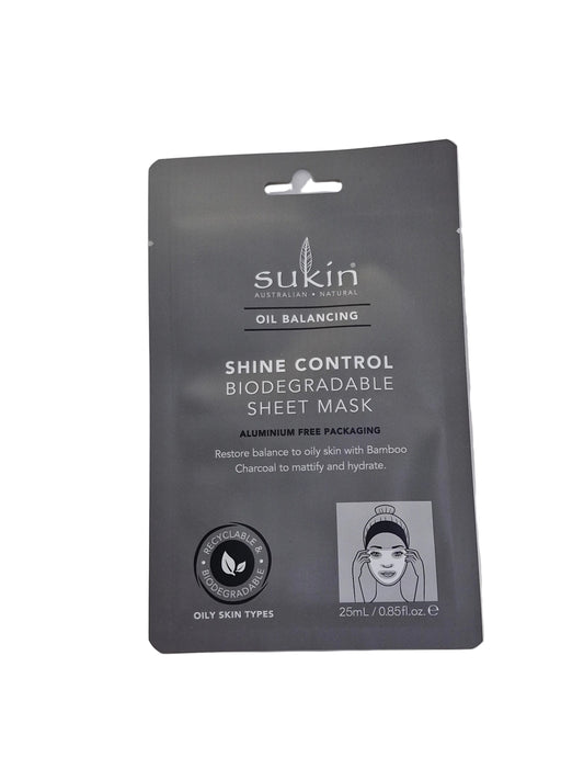 Sukin Oil Balancing Shine Control Sheet Mask Sachet x2