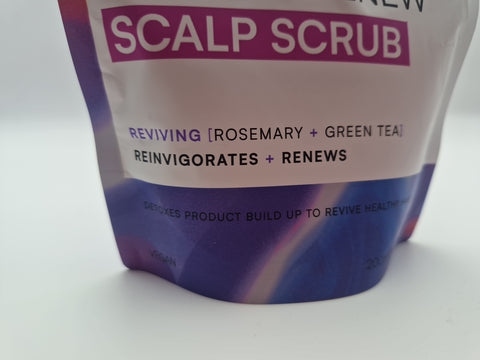 Headshock Bounce Renew Reviving Scalp Scrub | Rosemary + Green Tea | Resealable Pouch | 200ml