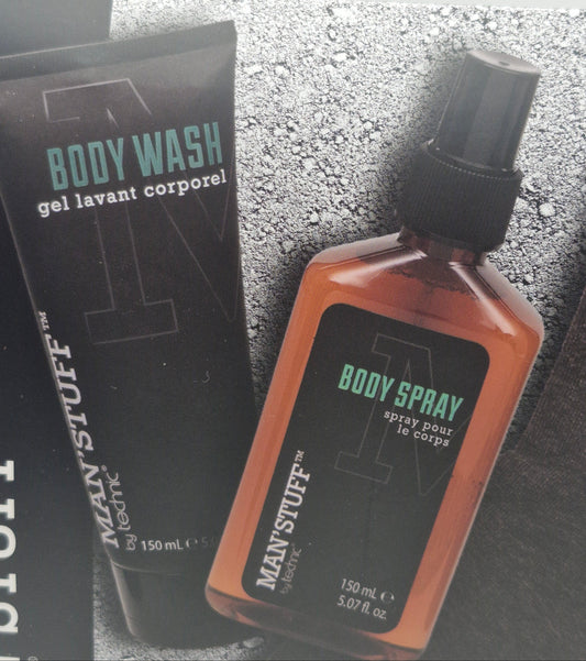 Man Stuff Socks Gift Set - Body Wash & Spray