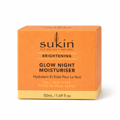 Sukin Brightening Moisturiser Set – Glow Night Moisturiser 50ml + Illuminating Moisturiser 60ml (New)