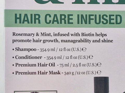 Difeel Rosemary And Mint Hair Care Set Infused With Biotin