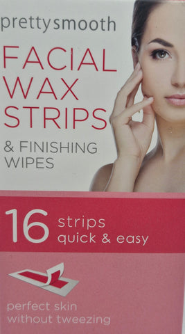 Face Facts Pretty Smooth Facial Wax Strips - 16 Strips