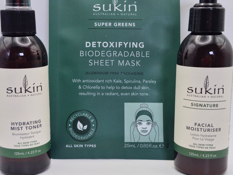 Sukin skincare set of 3