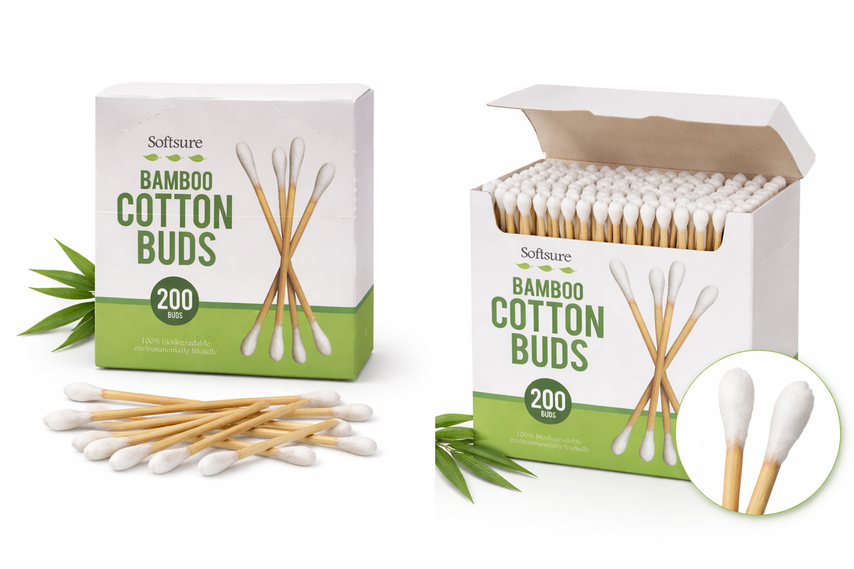 Eco Friendly Bamboo Cotton Buds 200 Pack