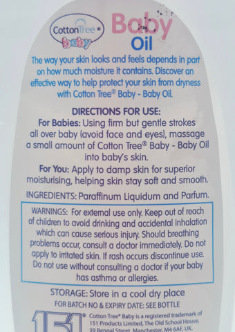 Cotton Tree Baby Oil, 335 ml