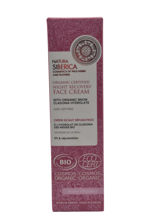Natura Siberica Organic Certified Night Recovery Face Cream 50ml